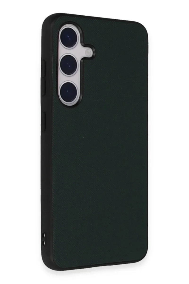 Samsung Galaxy S24 Kılıf Taft Kapak - Koyu Yeşil Samsung Galaxy S24 Kılıf Taft Kapak - Koyu Yeşil