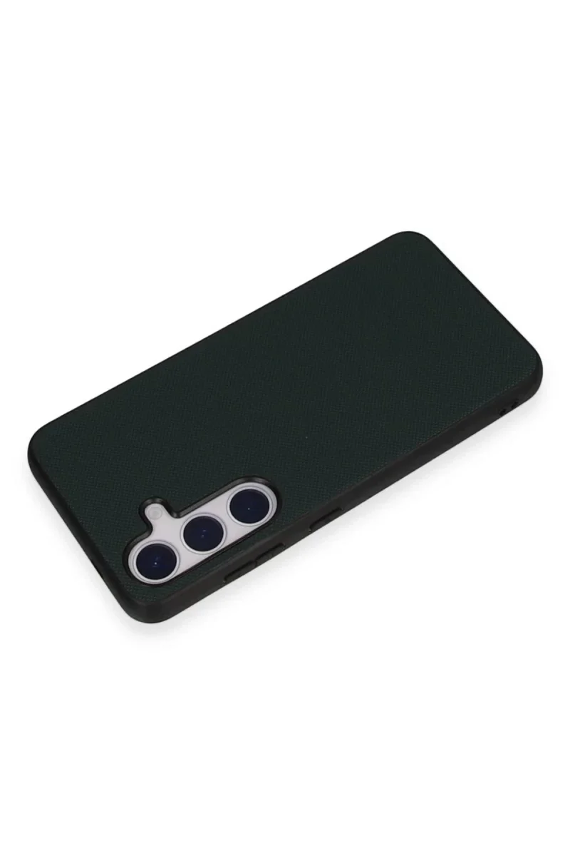 Samsung Galaxy S24 Kılıf Taft Kapak - Koyu Yeşil Samsung Galaxy S24 Kılıf Taft Kapak - Koyu Yeşil