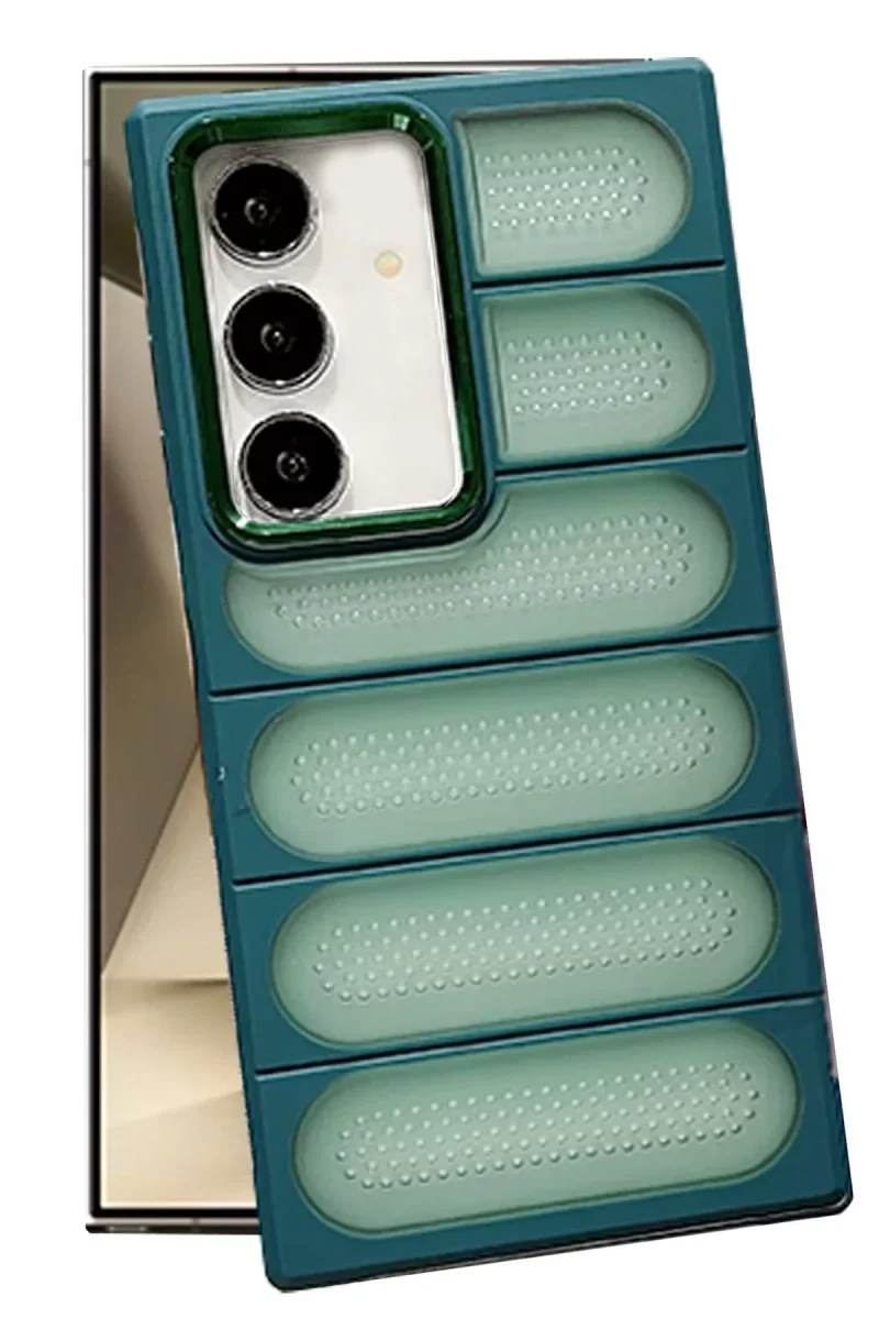 Samsung Galaxy S24 Kılıf Airmax Silikon Kapak - Koyu Yeşil