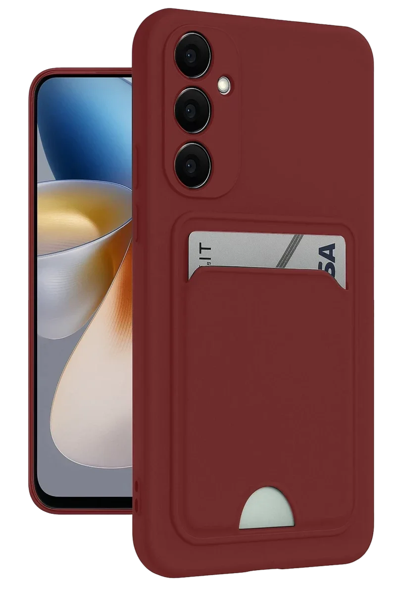 Samsung Galaxy S24 Plus Kelvin Kartvizitli Silikon - Bordo