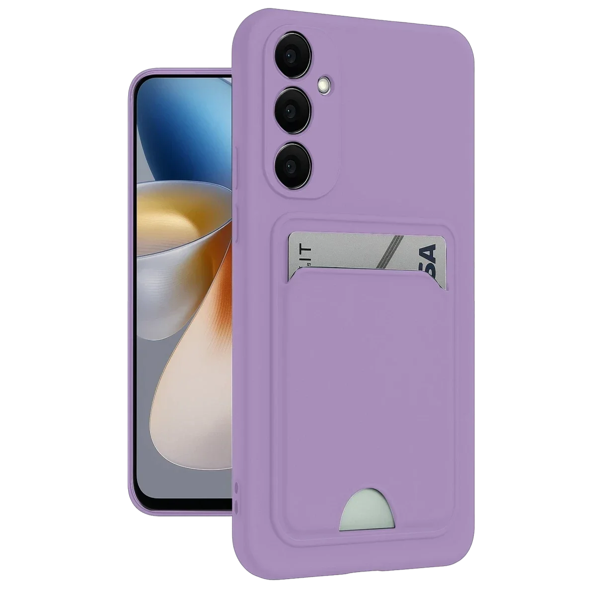 Samsung Galaxy S24 Plus Kelvin Kartvizitli Silikon - Lila