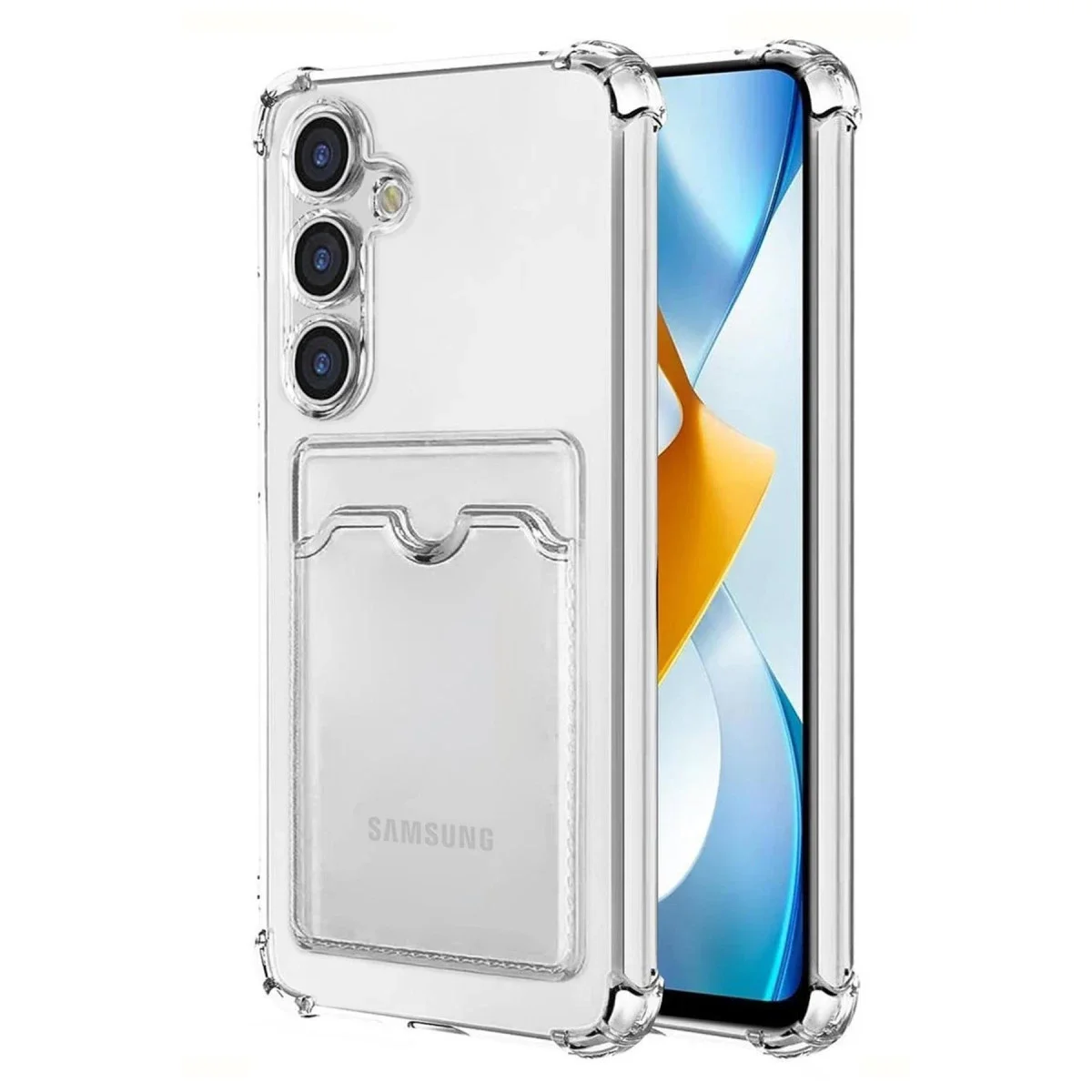 Samsung Galaxy S24 Plus Kılıf Kart Şeffaf Silikon - Şeffaf Samsung Galaxy S24 Plus Kılıf Kart Şeffaf Silikon - Şeffaf
