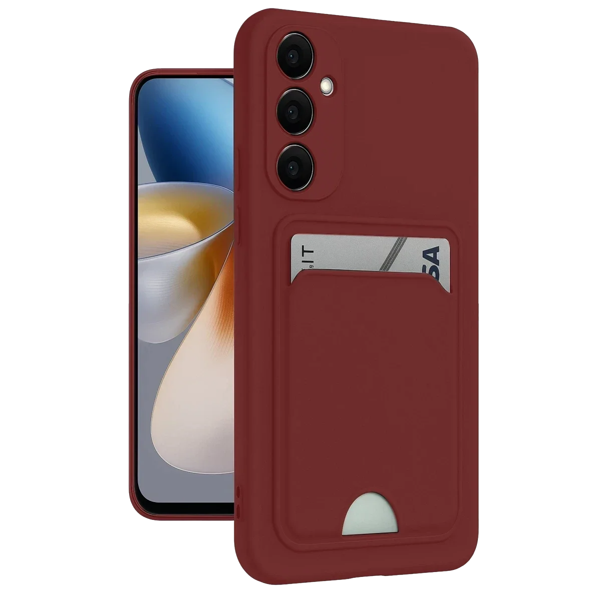 Samsung Galaxy S24 Plus Kelvin Kartvizitli Silikon - Bordo