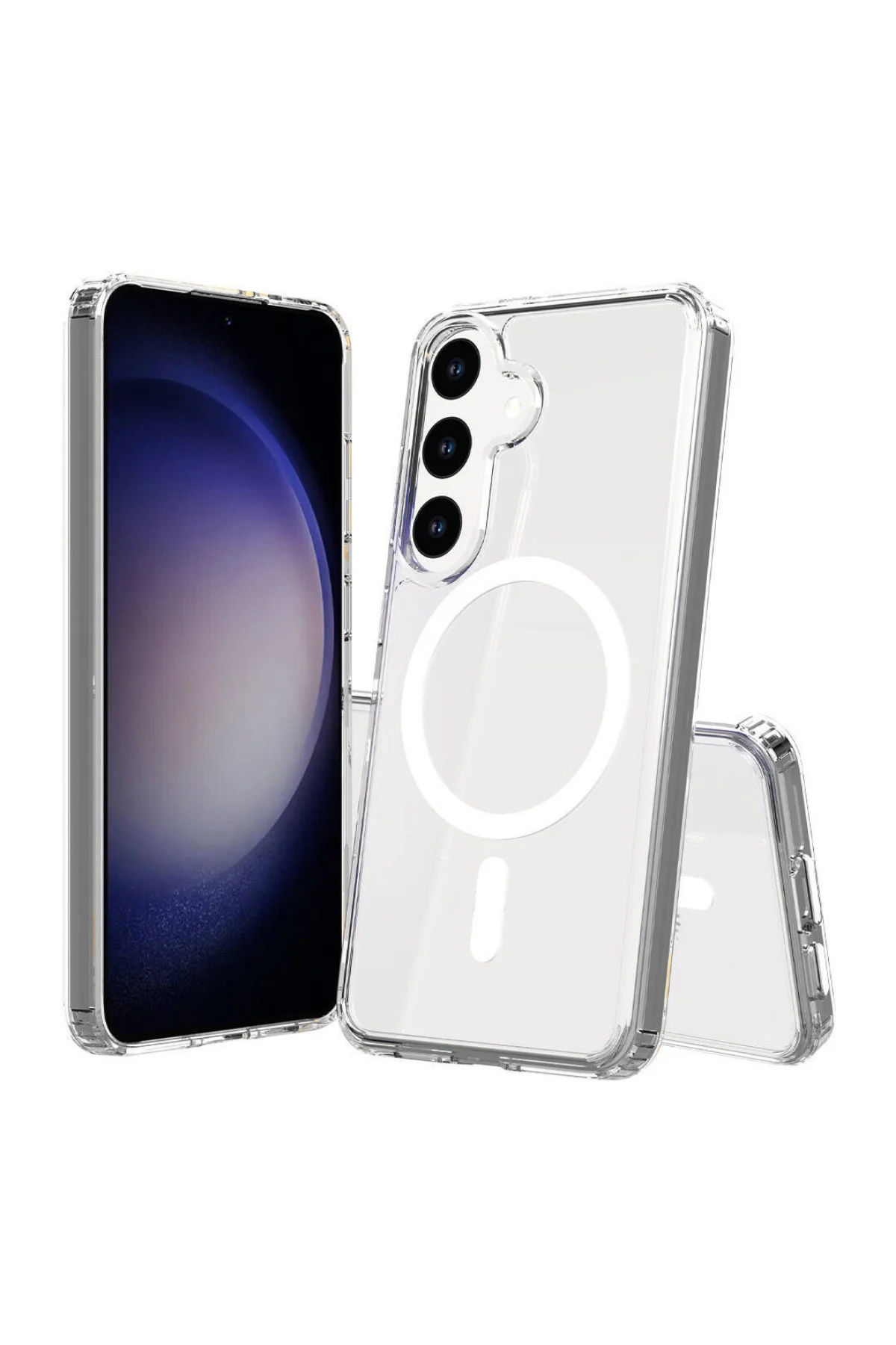 Samsung Galaxy S24 Şeffaf Magsafe Case Telefon Kılıfı