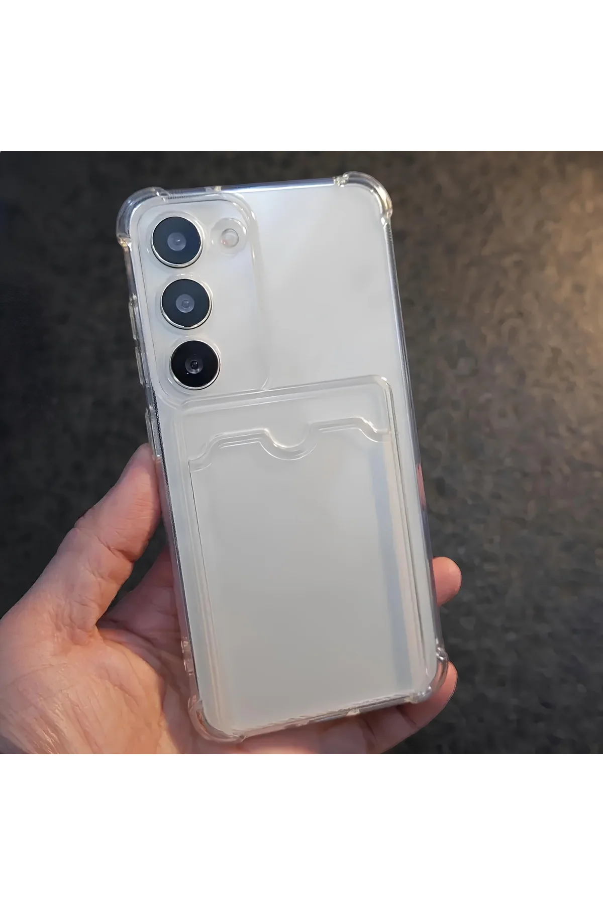 Samsung Galaxy S24 Transparent Kartlıklı Antişok Kılıf Şeffaf
