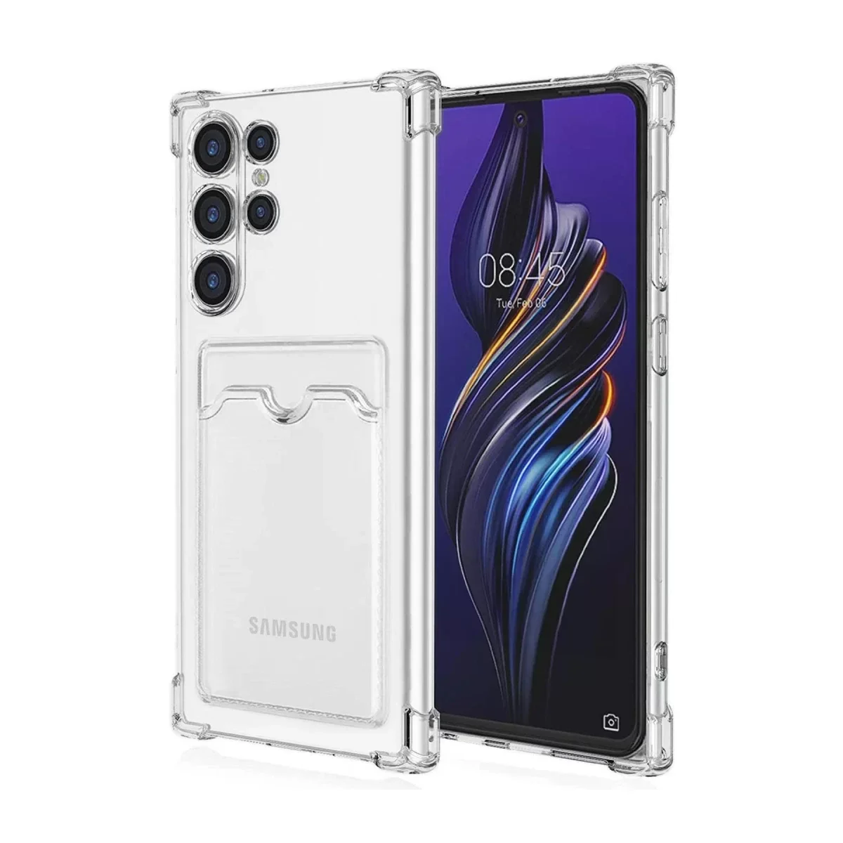 Samsung Galaxy S24 Ultra Kılıf Kart Şeffaf Silikon - Şeffaf Samsung Galaxy S24 Ultra Kılıf Kart Şeffaf Silikon - Şeffaf