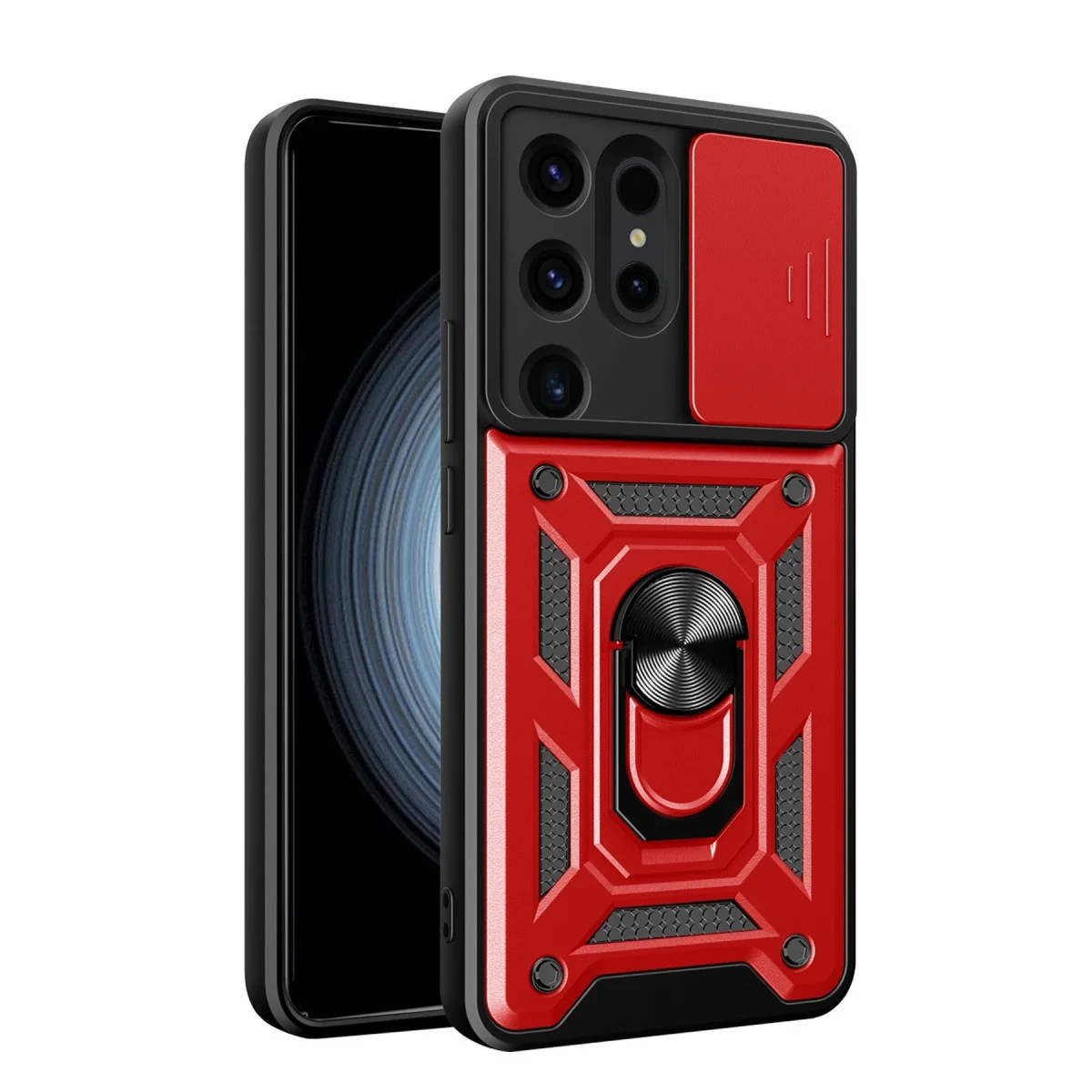 Samsung Galaxy S24 Ultra Kılıf Pars Lens Yüzüklü Silikon - Kırmızı Samsung Galaxy S24 Ultra Kılıf Pars Lens Yüzüklü Silikon - Kırmızı