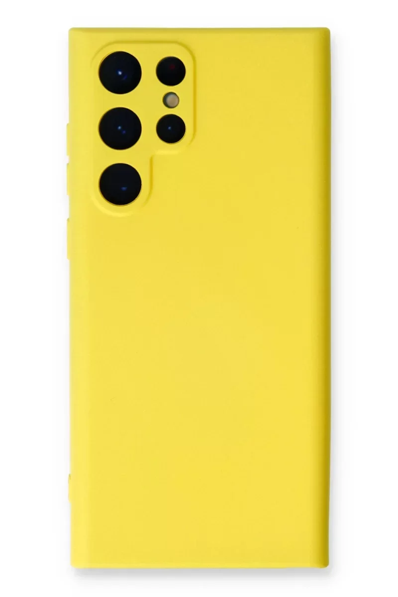 Samsung Galaxy S24 Ultra Kılıf Nano içi Kadife Silikon - Sarı Samsung Galaxy S24 Ultra Kılıf Nano içi Kadife Silikon - Sarı