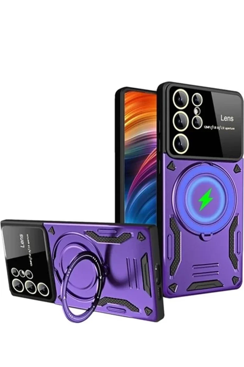 Samsung Galaxy S24 Ultra Kılıf Joy Lens Standlı Kapak - Mor Fiyatı, Yorumları ve Özellikleri