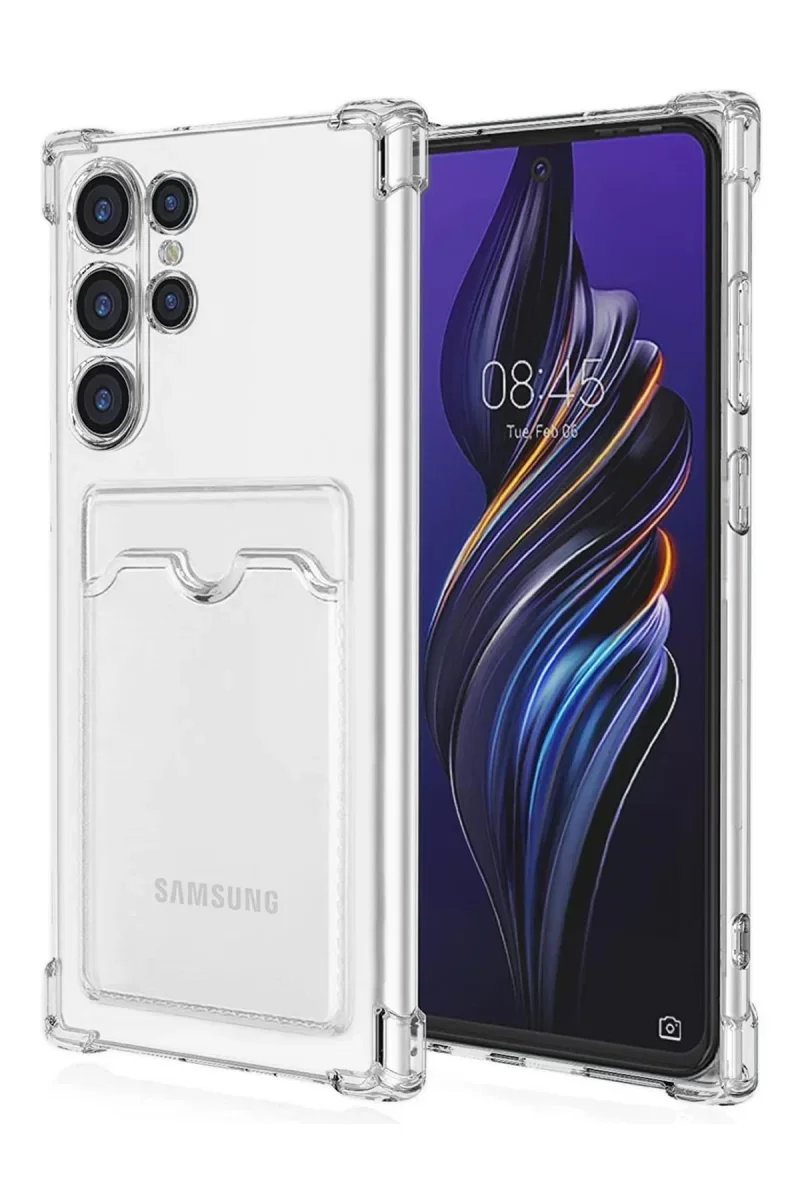 Samsung Galaxy S24 Ultra Kılıf Kart Şeffaf Silikon - Şeffaf Samsung Galaxy S24 Ultra Kılıf Kart Şeffaf Silikon - Şeffaf
