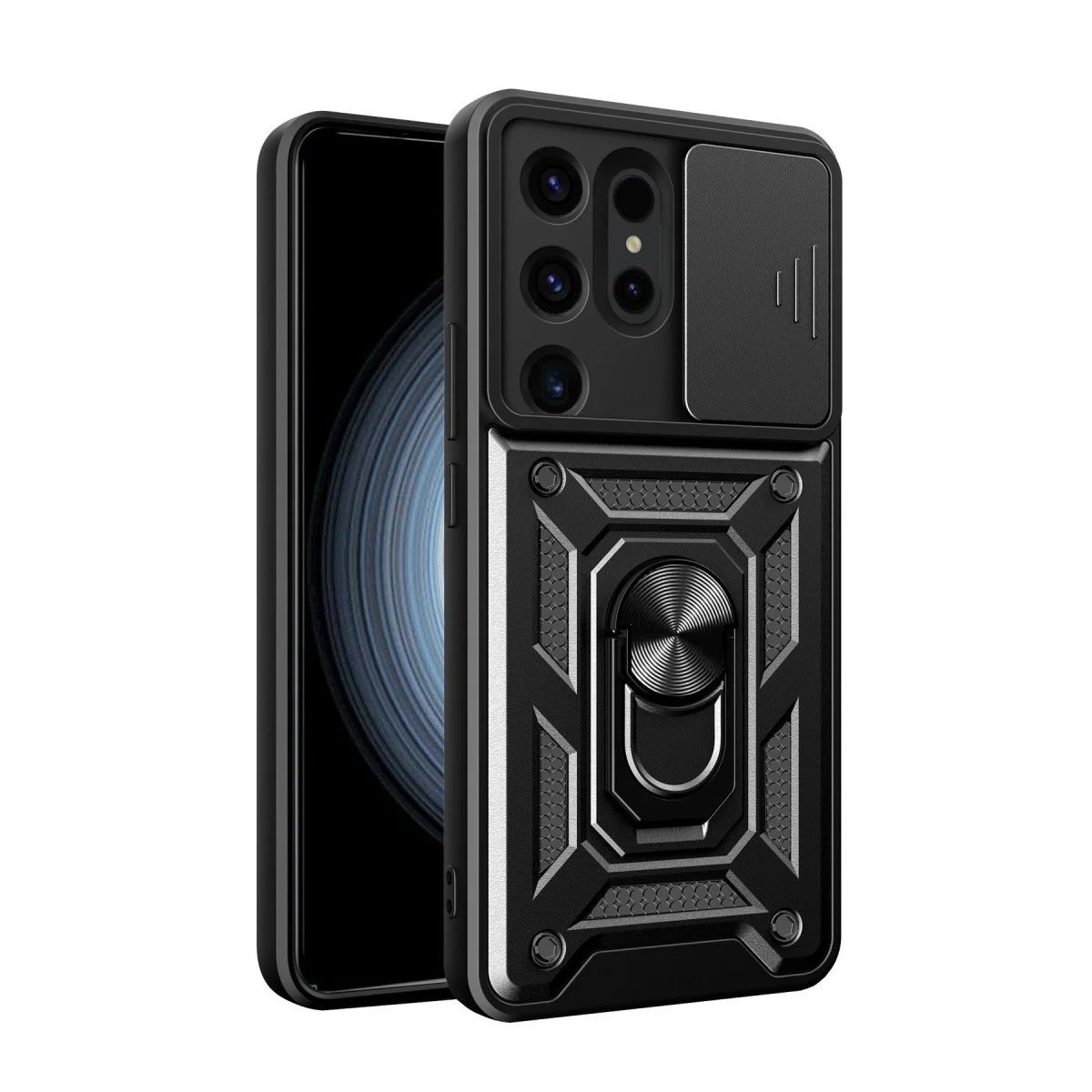 Samsung Galaxy S24 Ultra Kılıf Pars Lens Yüzüklü Silikon - Siyah Samsung Galaxy S24 Ultra Kılıf Pars Lens Yüzüklü Silikon - Siyah