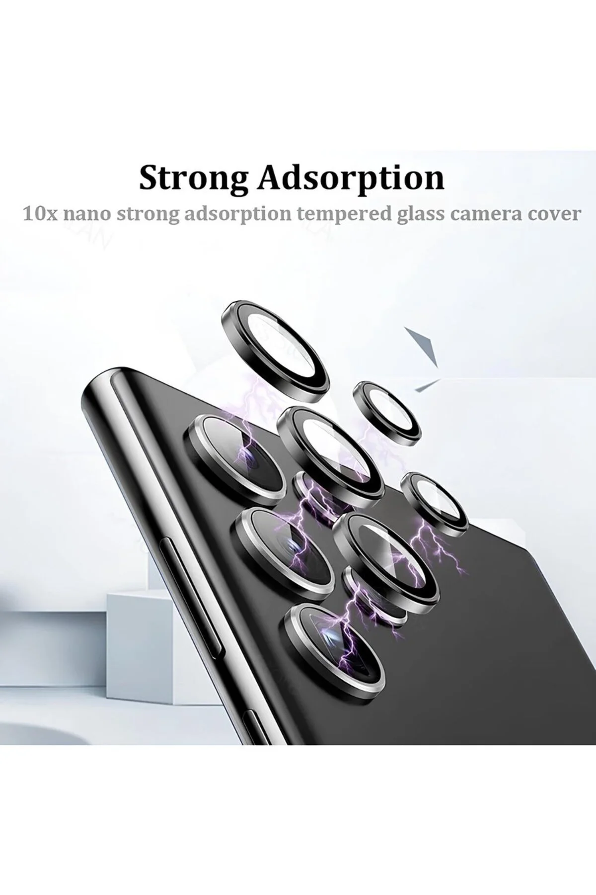 Samsung Galaxy S24 Ultra Metal Çerçeveli Kamera Koruma Lensi