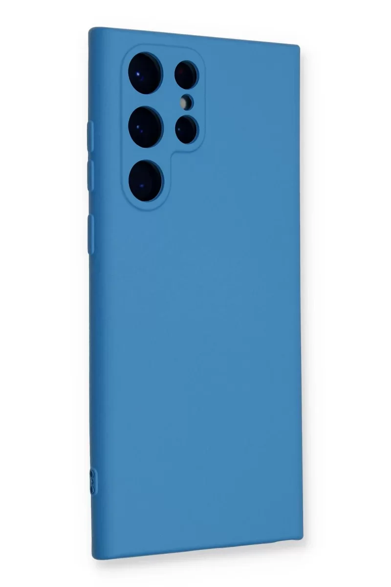 Samsung Galaxy S24 Ultra Kılıf Nano içi Kadife Silikon - Mavi Samsung Galaxy S24 Ultra Kılıf Nano içi Kadife Silikon - Mavi