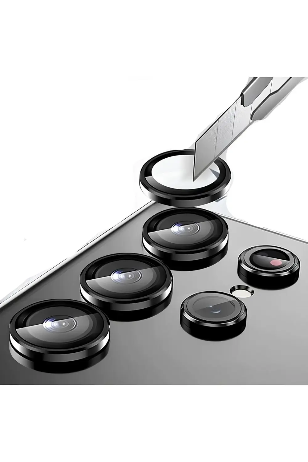 Samsung Galaxy S24 Ultra Metal Çerçeveli Kamera Koruma Lensi