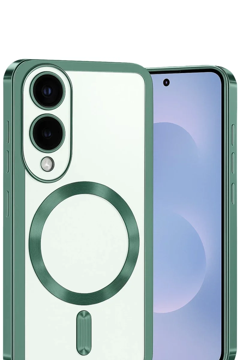 Samsung Galaxy S25 Edge Kross Magneticsafe Kapak - Koyu Yeşil