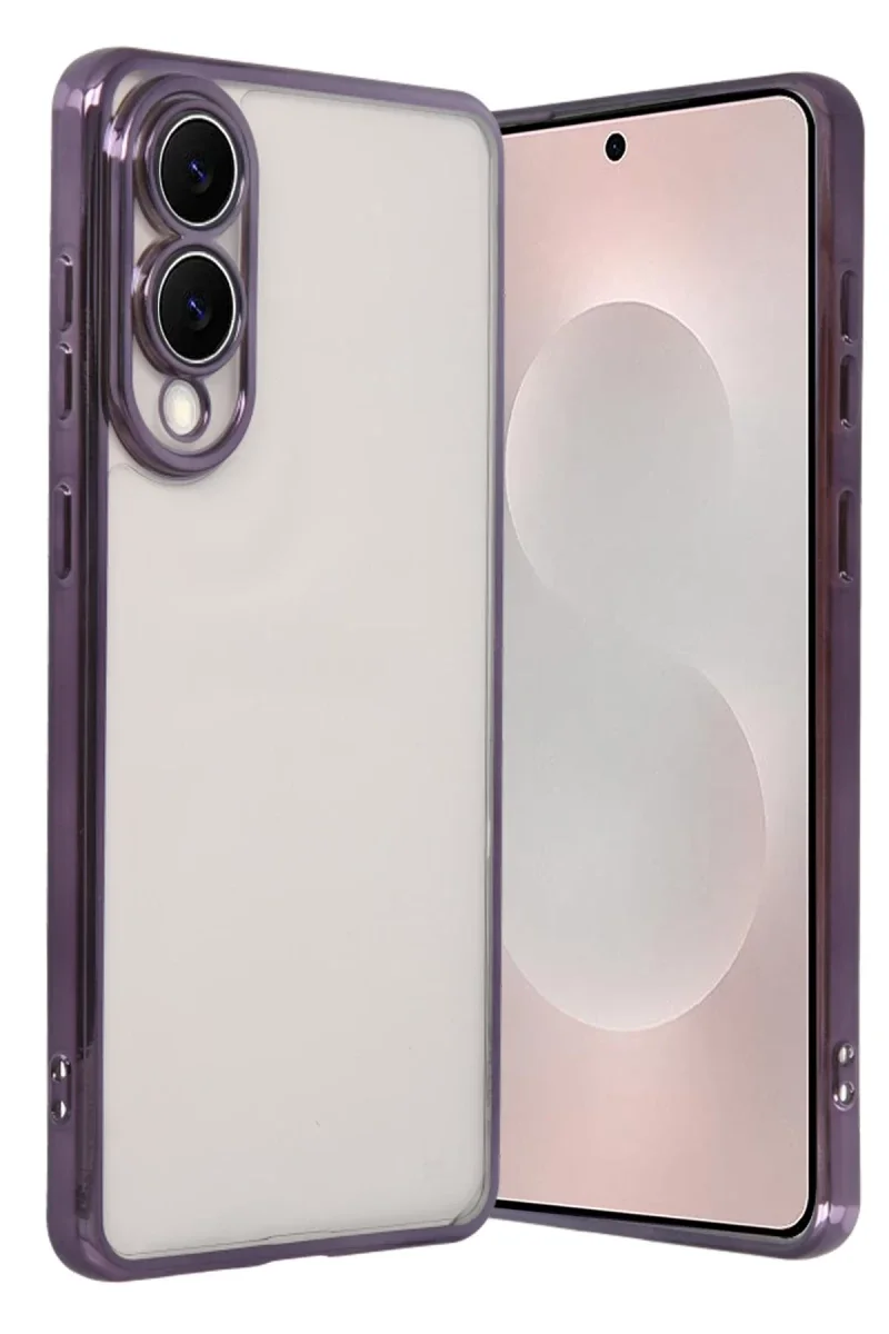 Samsung Galaxy S25 Edge Razer Lensli Silikon - Mor Samsung Galaxy S25 Edge Razer Lensli Silikon - Mor