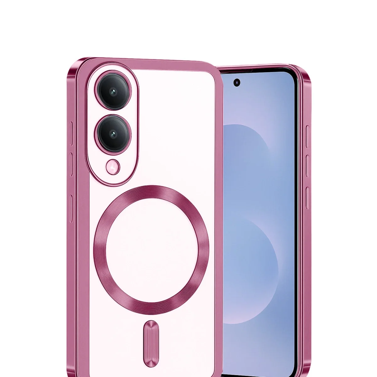 Samsung Galaxy S25 Edge Kross Magneticsafe Kapak - Rose Samsung Galaxy S25 Edge Kross Magneticsafe Kapak - Rose