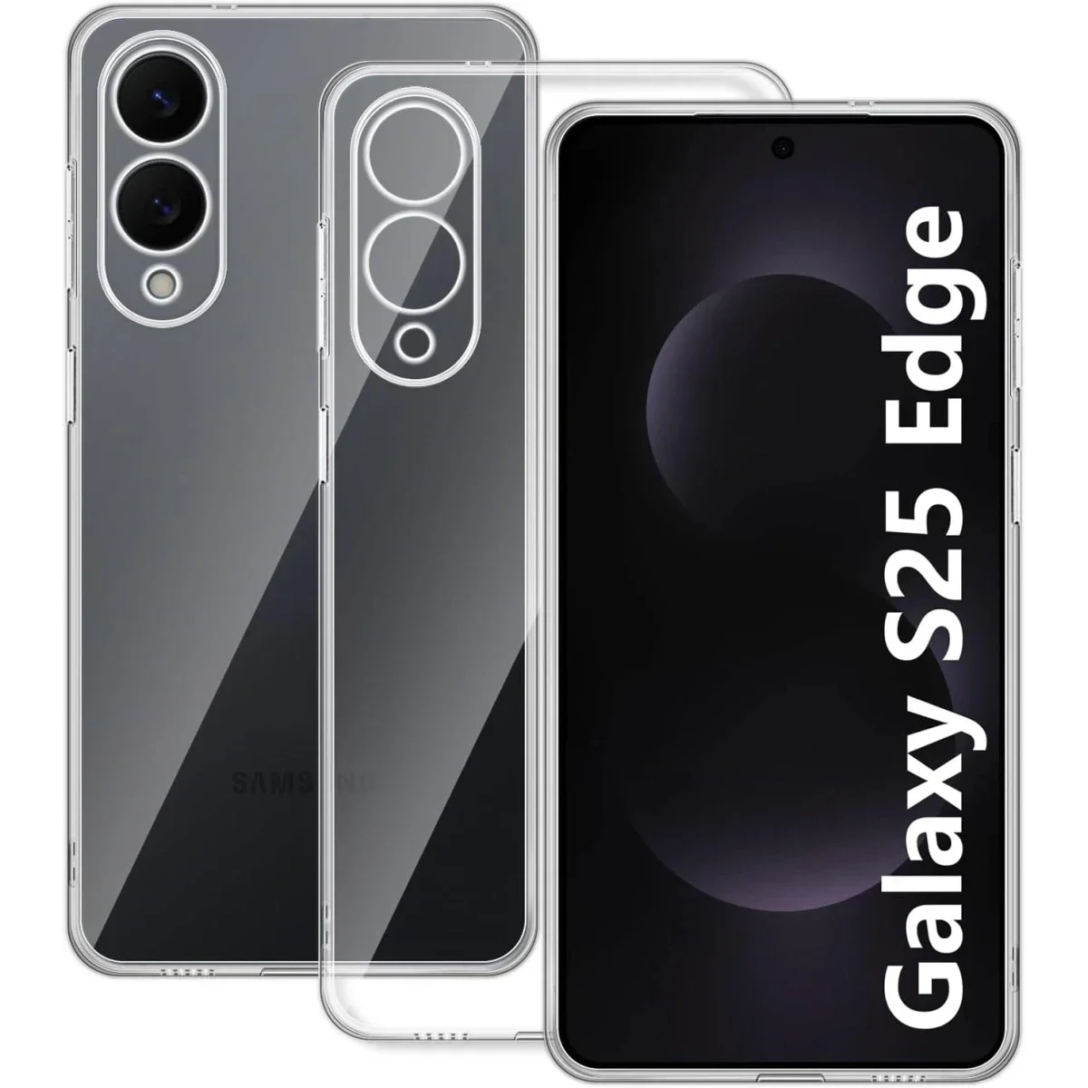 Samsung Galaxy S25 Edge Kılıf Lüx Şeffaf Silikon