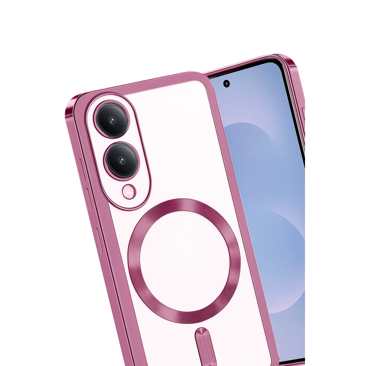 Samsung Galaxy S25 Edge Kross Magneticsafe Kapak - Rose Samsung Galaxy S25 Edge Kross Magneticsafe Kapak - Rose