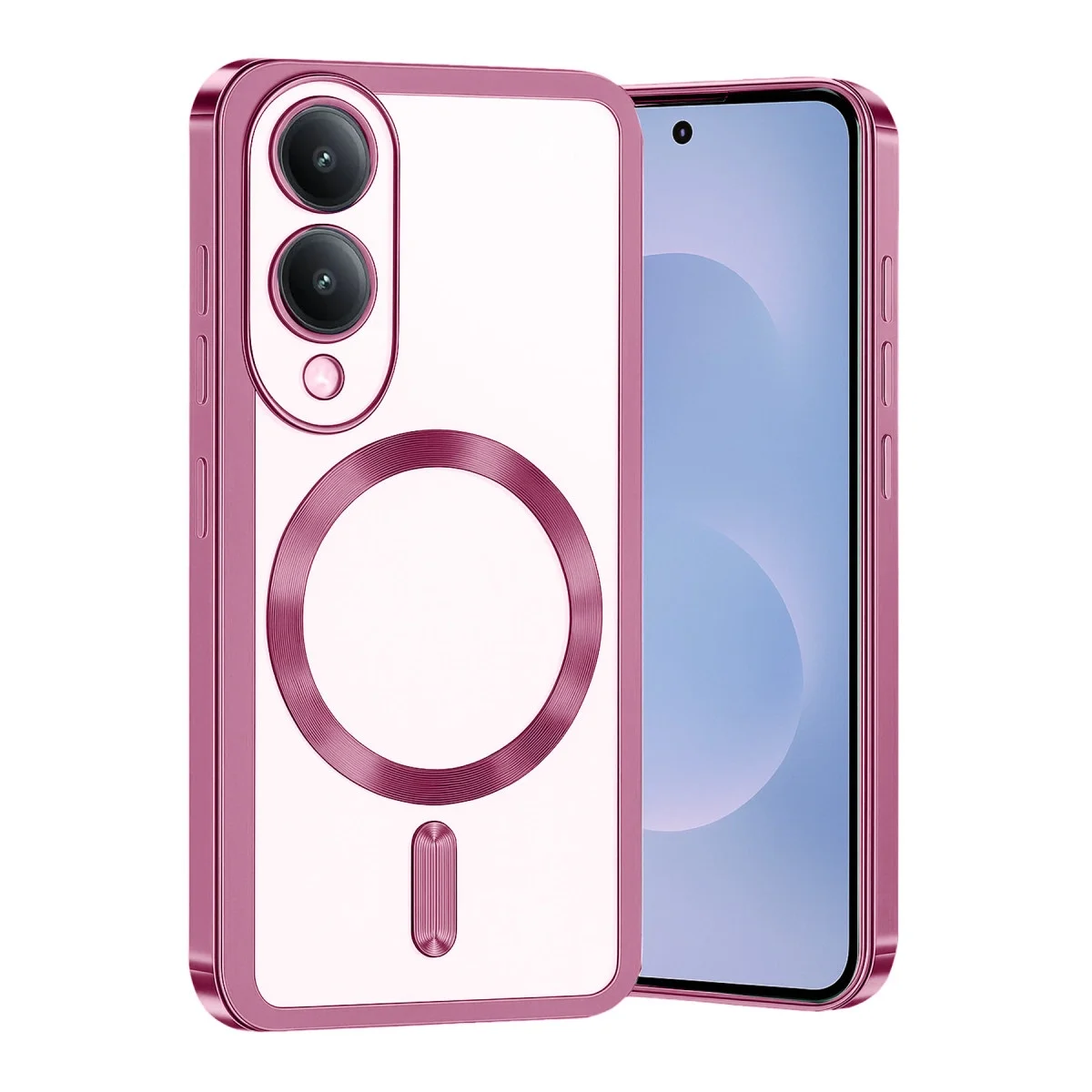 Samsung Galaxy S25 Edge Kross Magneticsafe Kapak - Rose Samsung Galaxy S25 Edge Kross Magneticsafe Kapak - Rose