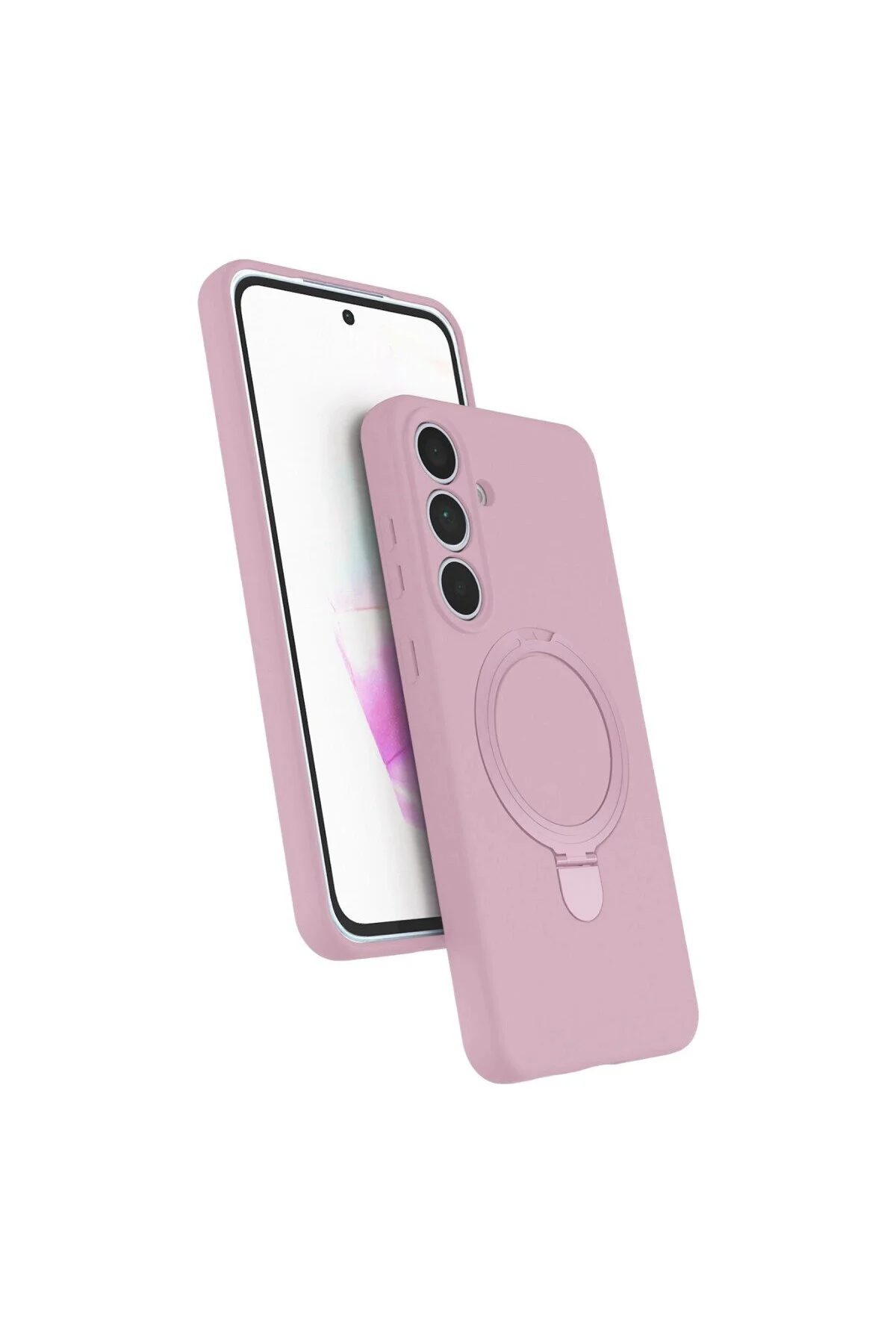 Samsung Galaxy S25 Fe Regal Magsafe Standlı Kapak - Açık Pembe
