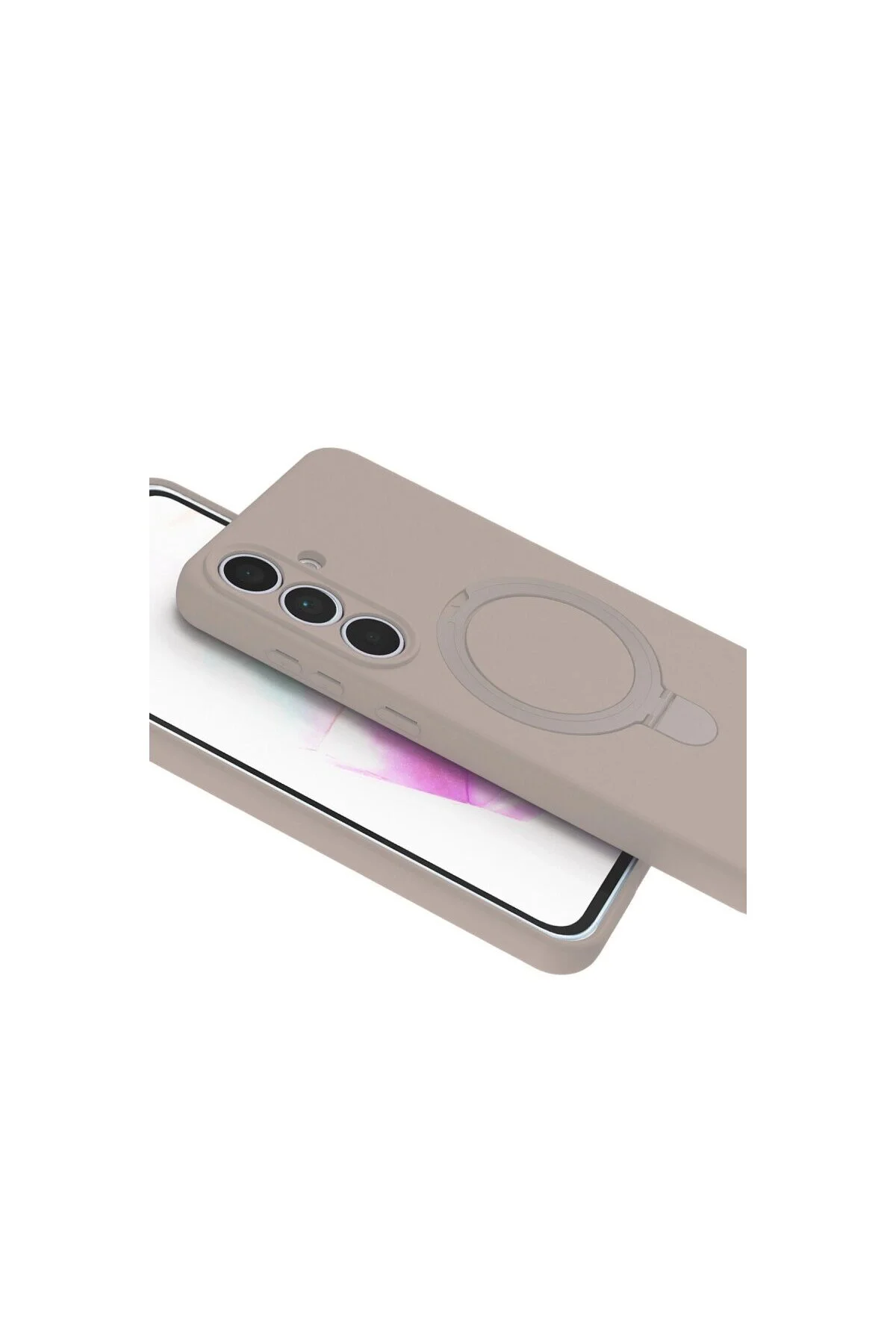 Samsung Galaxy S25 Fe Regal Magsafe Standlı Kapak - Çöl Titanyum