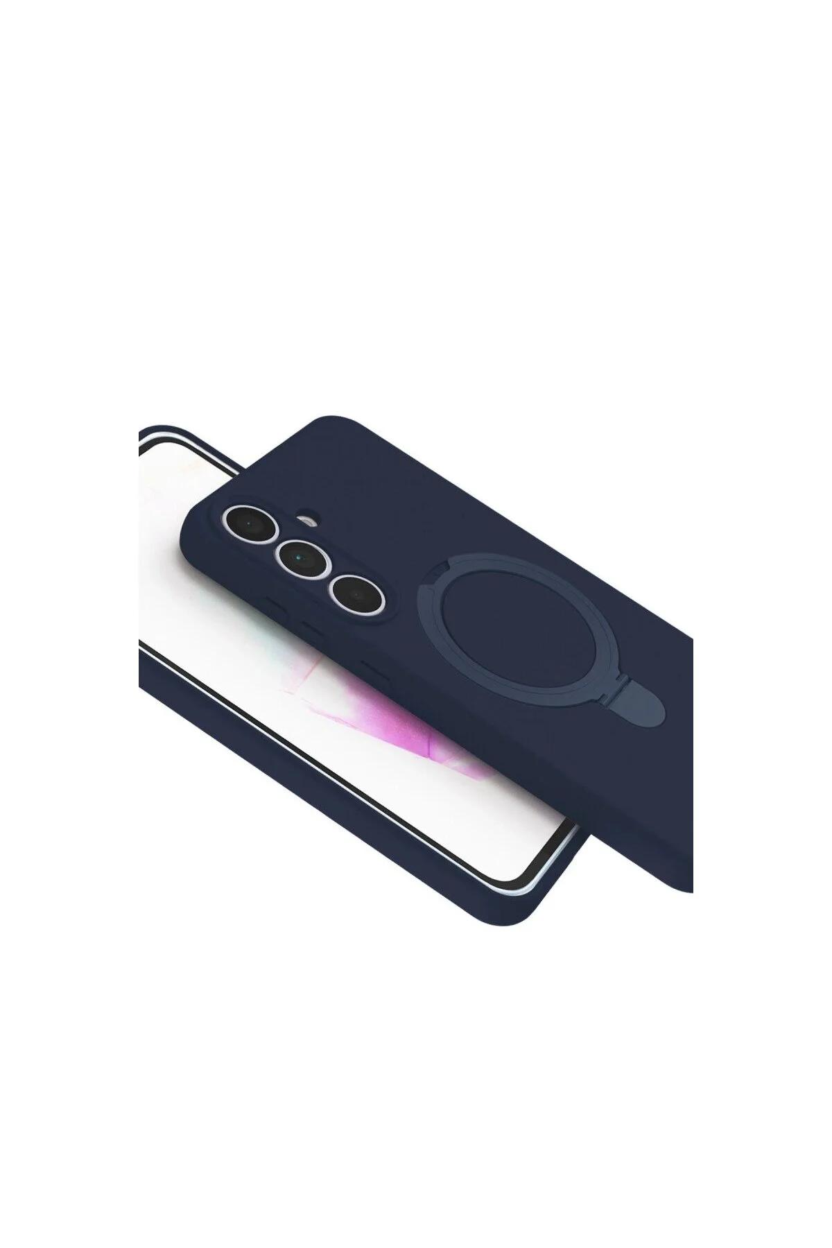 Samsung Galaxy S25 Fe Regal Magsafe Standlı Kapak - Lacivert