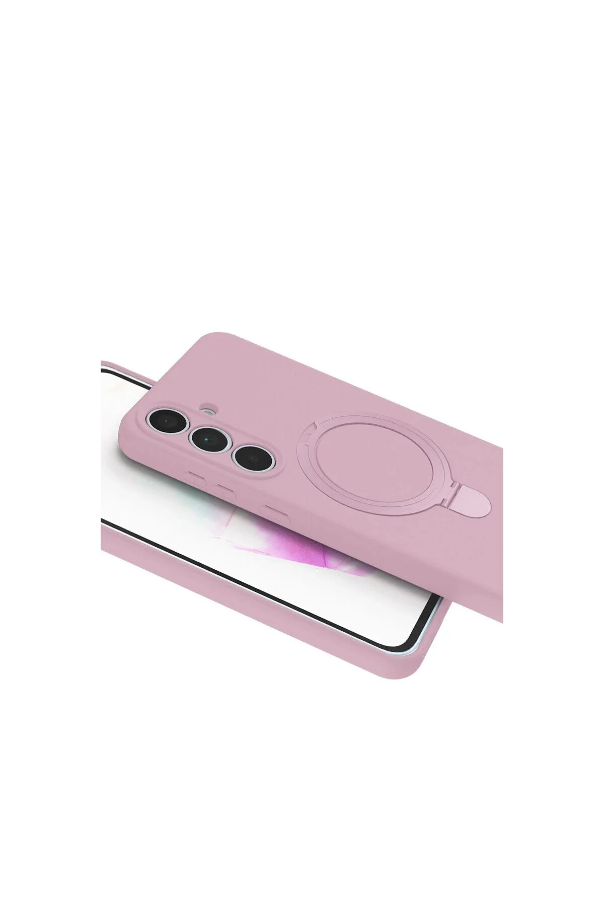 Samsung Galaxy S25 Fe Regal Magsafe Standlı Kapak - Açık Pembe