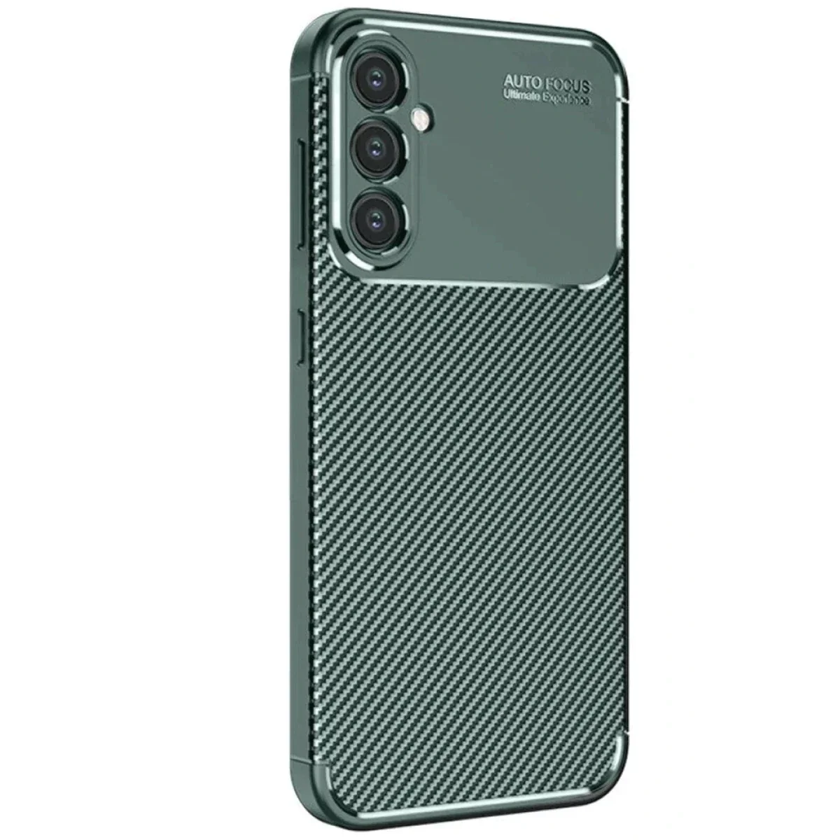 Samsung Galaxy S25 Kılıf Auto Focus Karbon Kapak - Koyu Yeşil Samsung Galaxy S25 Kılıf Auto Focus Karbon Kapak - Koyu Yeşil
