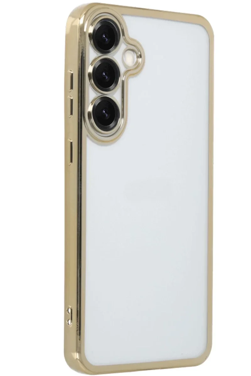 Samsung Galaxy S25 Kılıf Razer Lensli Silikon - Gold Samsung Galaxy S25 Kılıf Razer Lensli Silikon - Gold