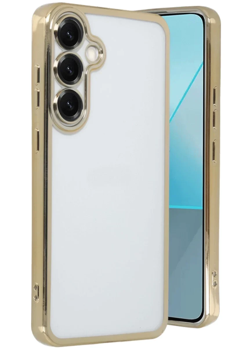 Samsung Galaxy S25 Kılıf Razer Lensli Silikon - Gold Samsung Galaxy S25 Kılıf Razer Lensli Silikon - Gold