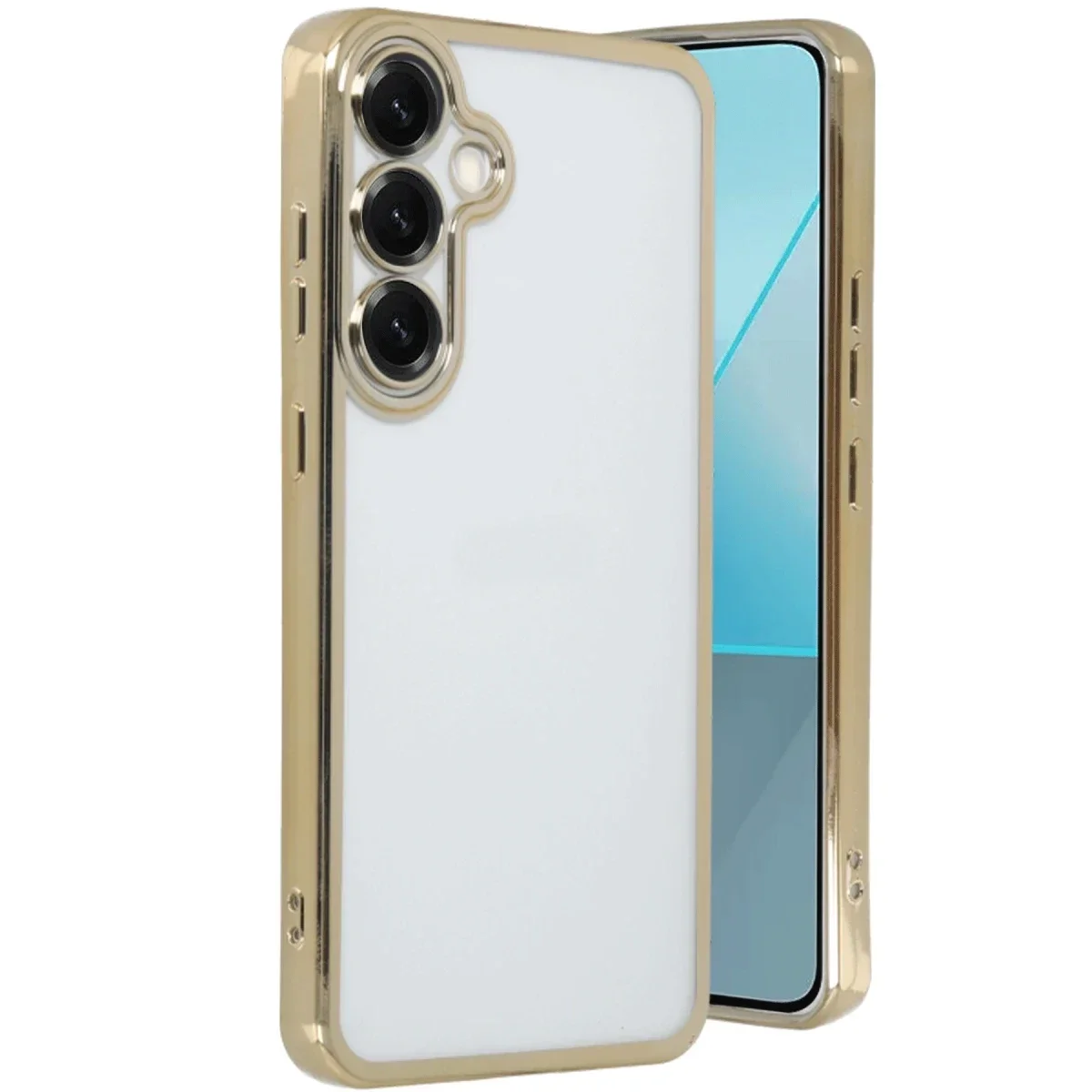 Samsung Galaxy S25 Plus Kılıf Razer Lensli Silikon - Gold Samsung Galaxy S25 Plus Kılıf Razer Lensli Silikon - Gold