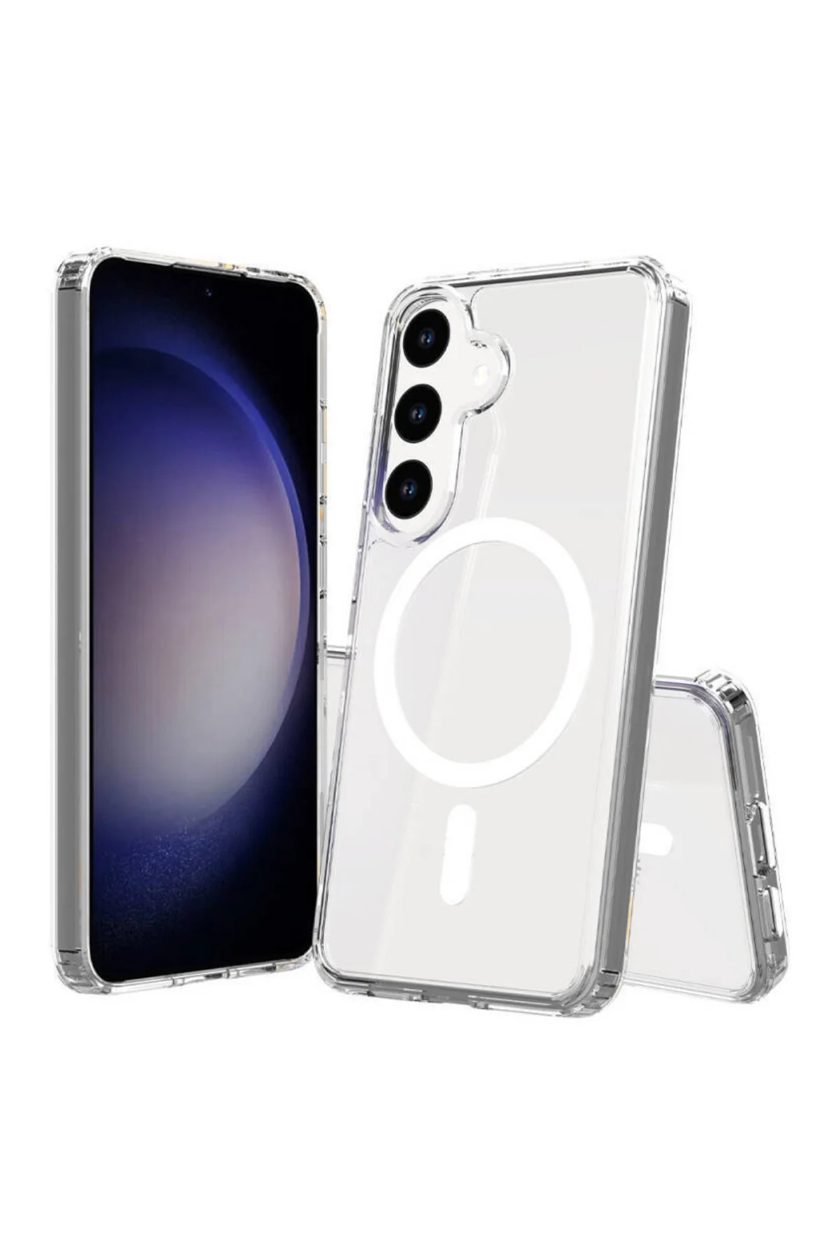 Samsung Galaxy S25 Şeffaf Magsafe Case Telefon Kılıfı