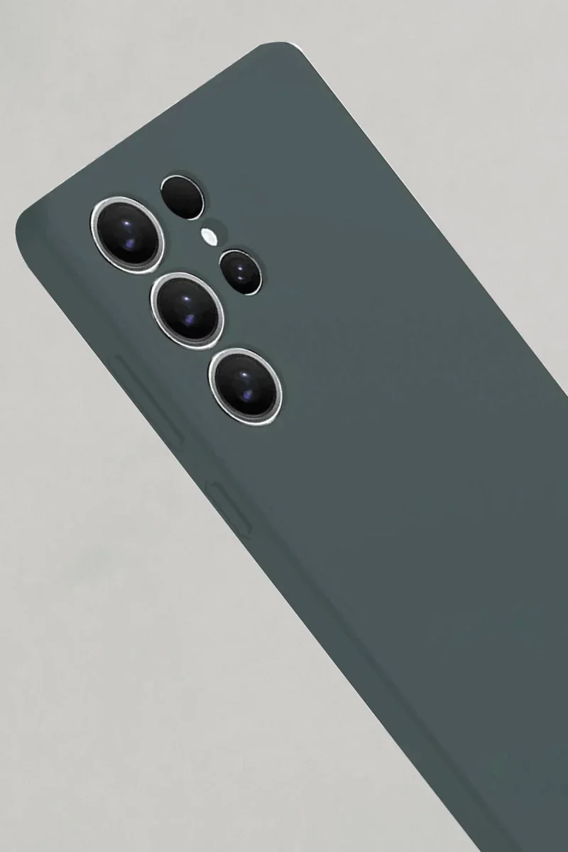 Samsung Galaxy S25 Ultra Kılıf Nano içi Kadife Silikon - Koyu Yeşil