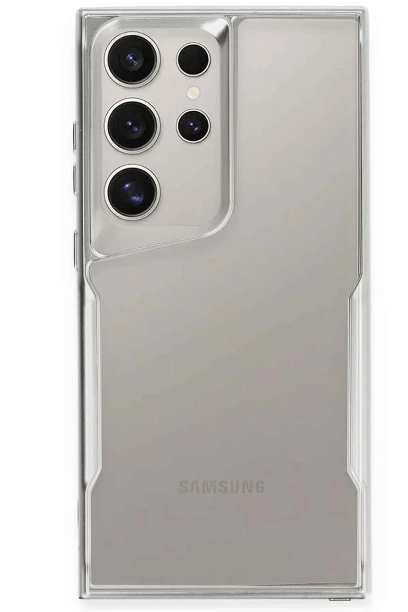 Samsung Galaxy S25 Ultra Kılıf Boyi Silikon Kapak - Gümüş