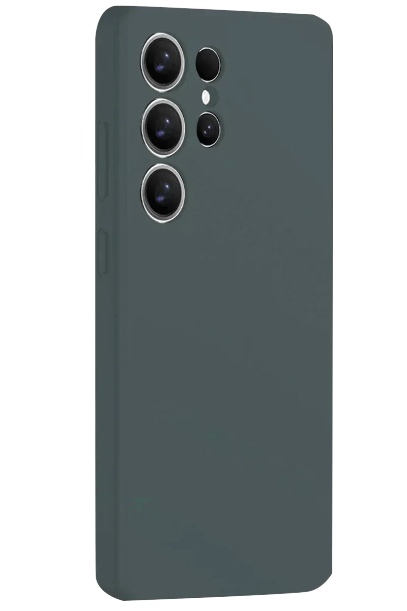 Samsung Galaxy S25 Ultra Kılıf Nano içi Kadife Silikon - Koyu Yeşil