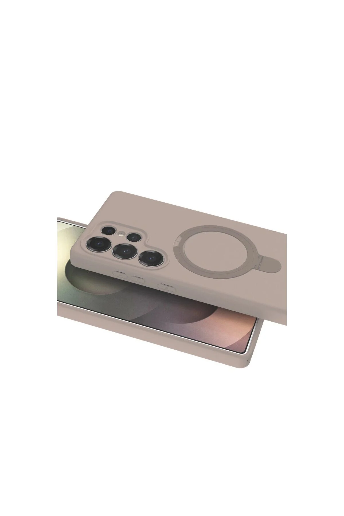 Samsung Galaxy S25 Ultra Regal Magsafe Standlı Kapak - Çöl Titanyum Samsung Galaxy S25 Ultra Regal Magsafe Standlı Kapak - Çöl Titanyum