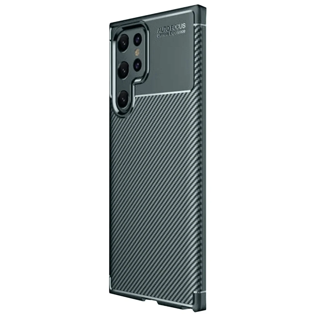 Samsung Galaxy S25 Ultra Kılıf Auto Focus Karbon Kapak - Koyu Yeşil