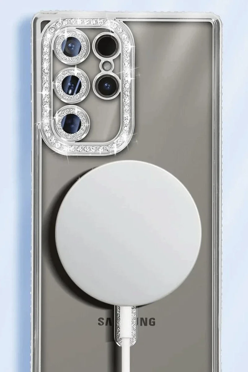 Samsung Galaxy S25 Ultra Kılıf Joke Simli Magneticsafe Kılıf - Gümüş Fiyatı, Yorumları ve Özellikleri