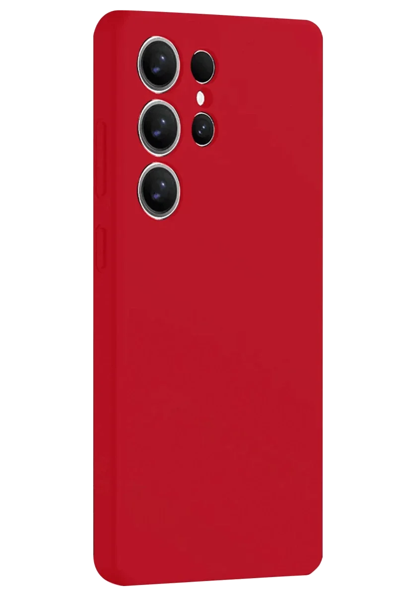 Samsung Galaxy S25 Ultra Kılıf Nano içi Kadife Silikon - Kırmızı