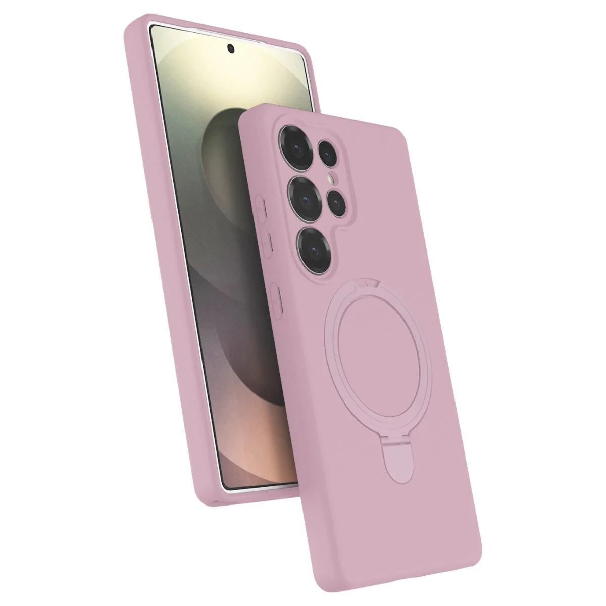 Samsung Galaxy S25 Ultra Regal Magsafe Standlı Kapak - Açık Pembe