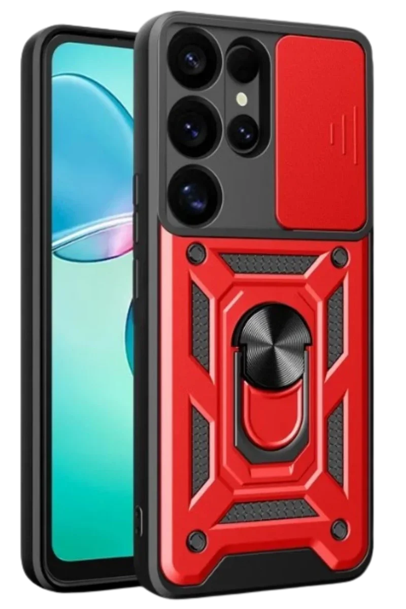 Samsung Galaxy S25 Ultra Kılıf Pars Lens Yüzüklü Silikon - Kırmızı Fiyatı, Yorumları ve Özellikleri
