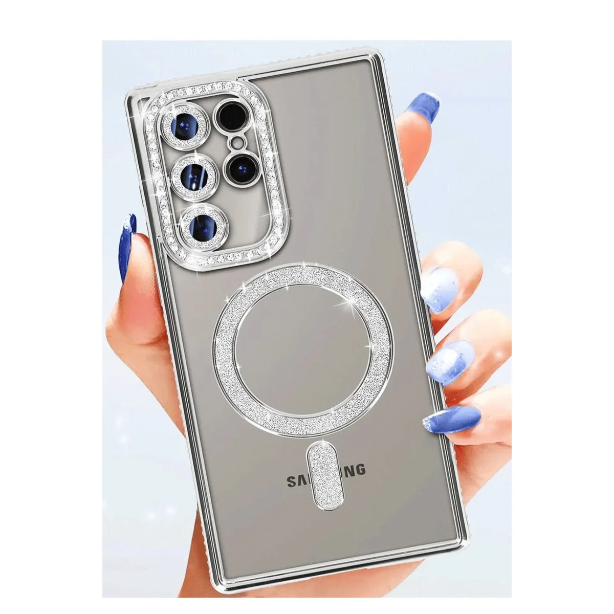 Samsung Galaxy S25 Ultra Kılıf Joke Simli Magneticsafe Kılıf - Derin Mor Samsung Galaxy S25 Ultra Kılıf Joke Simli Magneticsafe Kılıf - Derin Mor