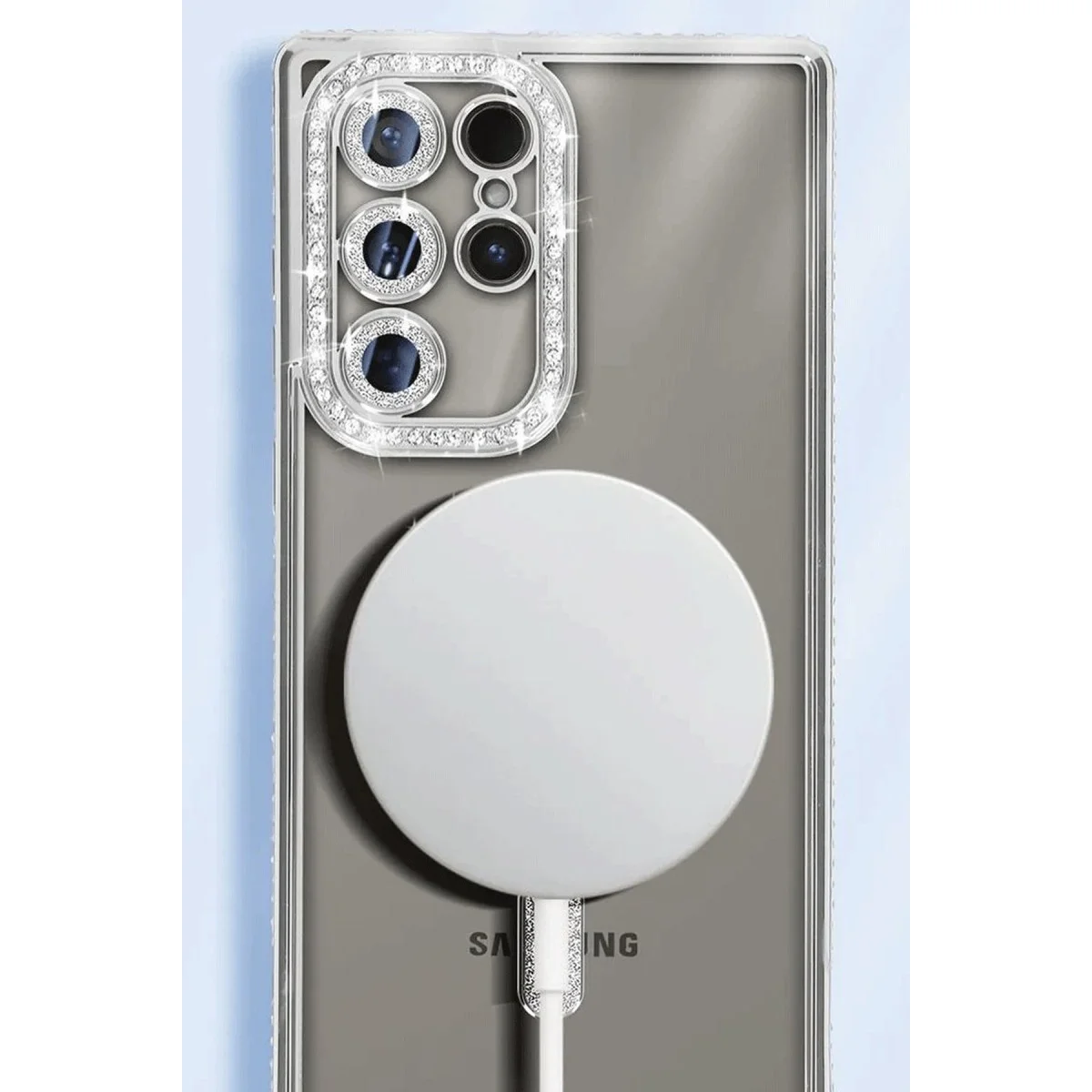 Samsung Galaxy S25 Ultra Kılıf Joke Simli Magneticsafe Kılıf - Derin Mor Samsung Galaxy S25 Ultra Kılıf Joke Simli Magneticsafe Kılıf - Derin Mor