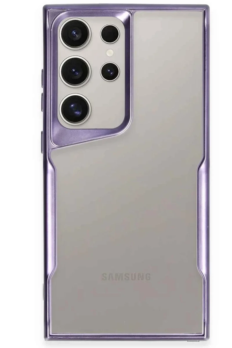 Samsung Galaxy S25 Ultra Kılıf Boyi Silikon Kapak - Derin Mor