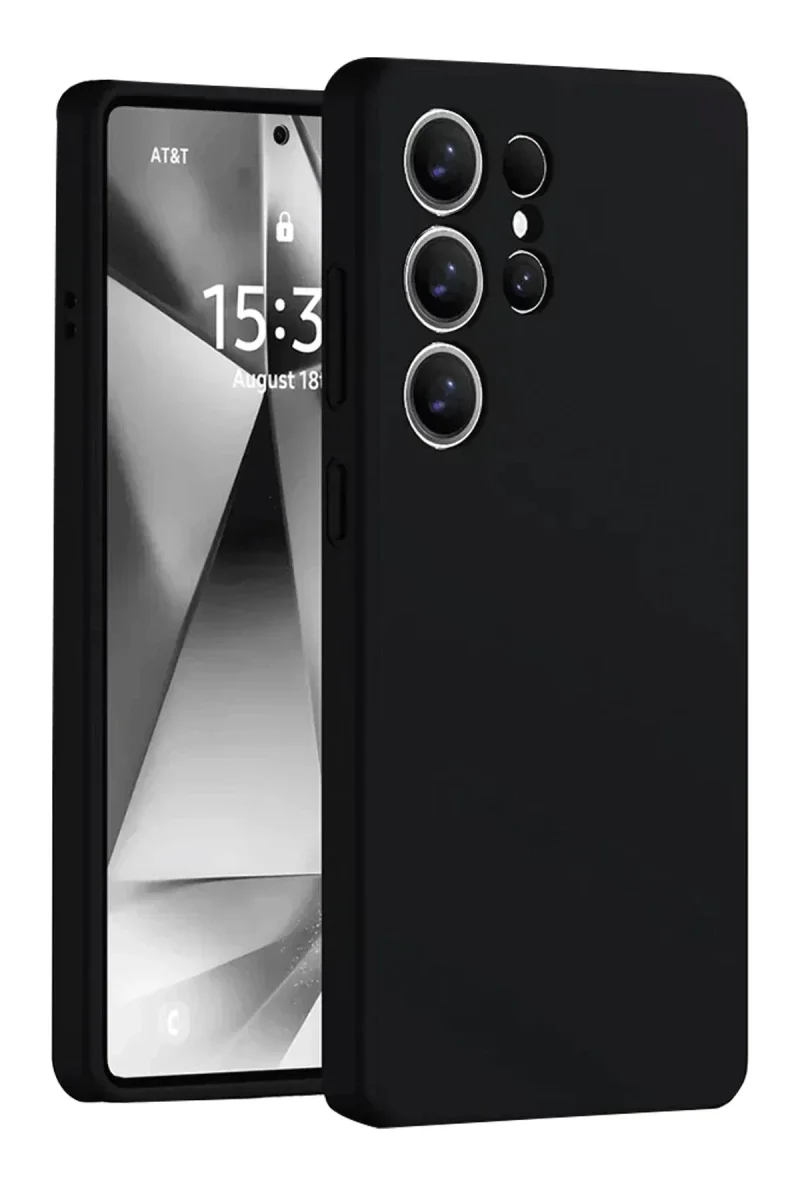 Samsung Galaxy S25 Ultra Kılıf Nano içi Kadife Silikon - Siyah Samsung Galaxy S25 Ultra Kılıf Nano içi Kadife Silikon - Siyah