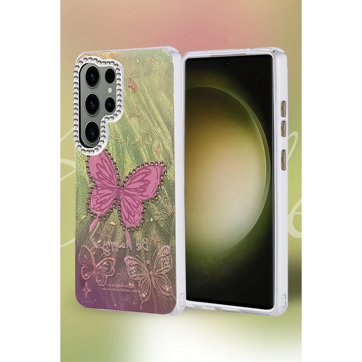 Samsung Galaxy S25 Ultra Kılıf Blade Aynalı Desenli Kapak - Desen 2 Samsung Galaxy S25 Ultra Kılıf Blade Aynalı Desenli Kapak - Desen 2