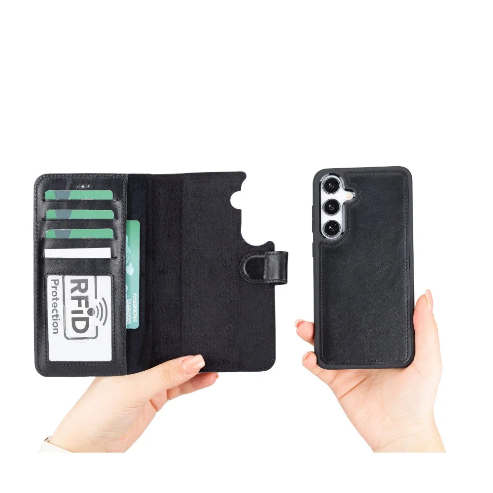 Samsung Galaxy S25 uyumlu, Hakiki Deri, El Yapımı, Cüzdanlı Kılıf, Kömür Siyah Samsung Galaxy S25 uyumlu, Hakiki Deri, El Yapımı, Cüzdanlı Kılıf, Kömür Siyah