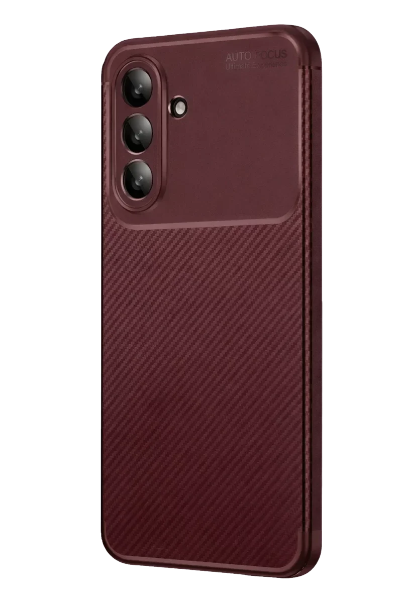 Samsung Galaxy S26 FE Auto Focus Karbon Kapak - Bordo