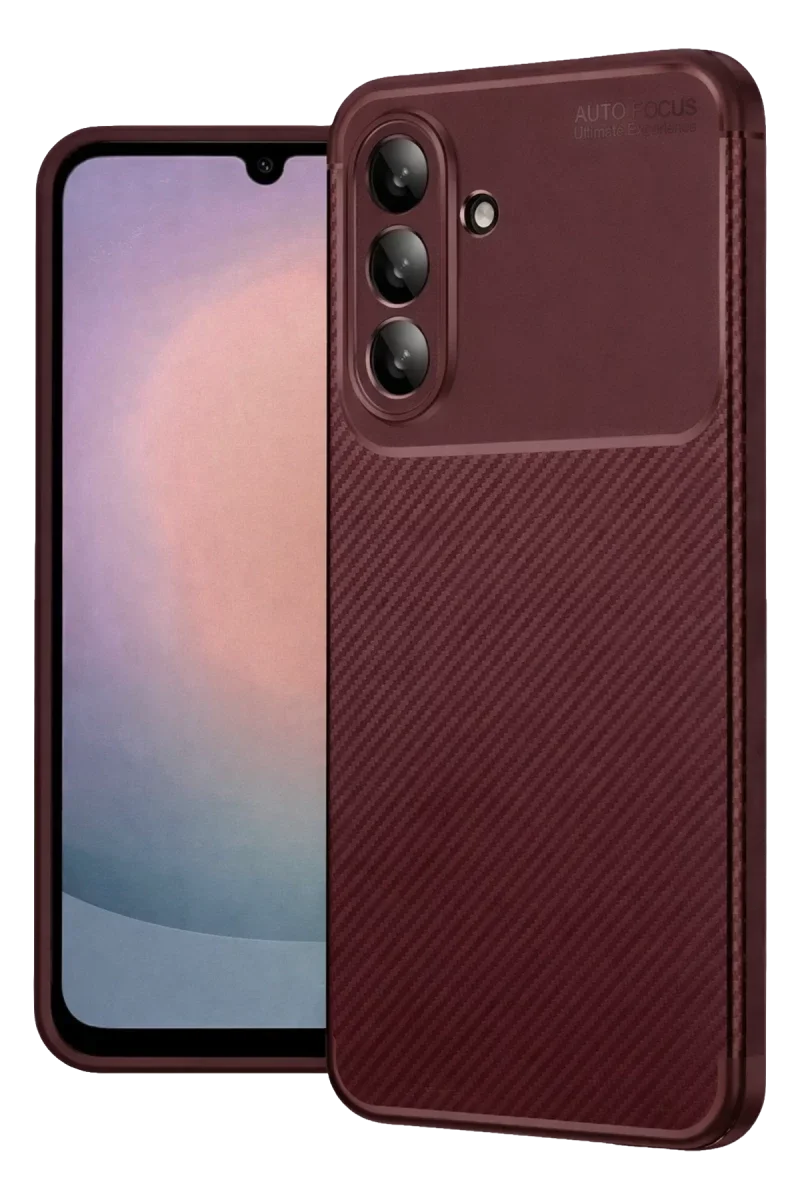 Samsung Galaxy S26 FE Auto Focus Karbon Kapak - Bordo